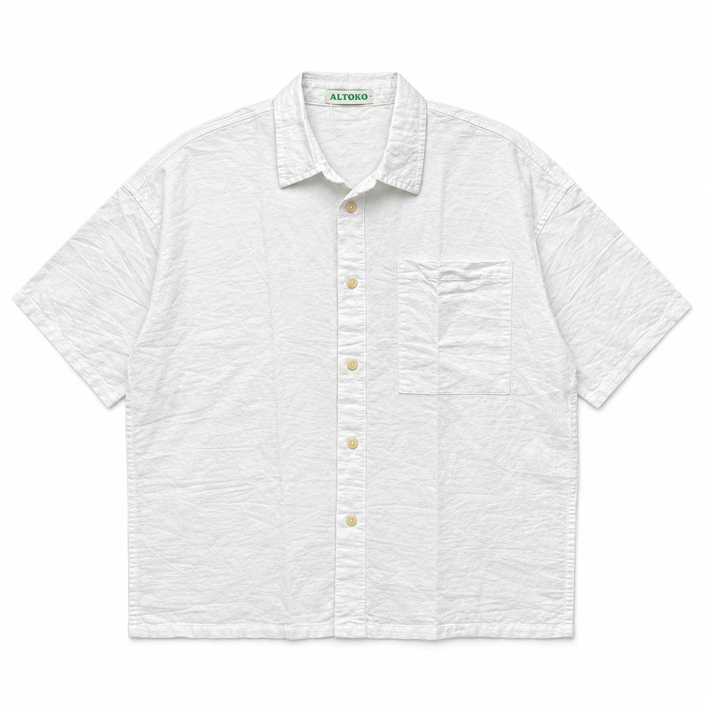 Half sleeve linen shirt