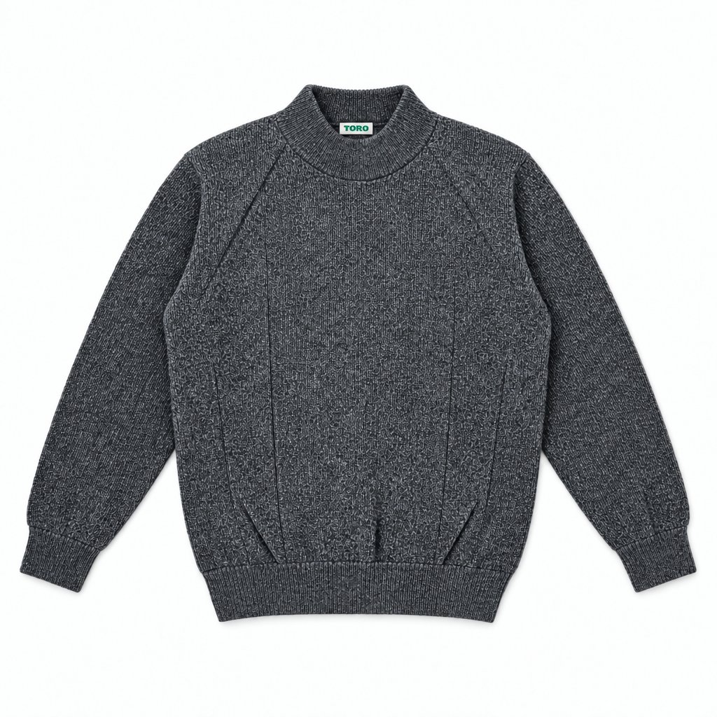 high knitted crewneck
